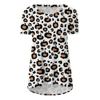 & Ženske majice s kratkim rukavima s kratkim rukavima s leopard printom ljetni Slatki topovi Vintage prozračni