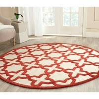 Tepih od vune u geometrijskom uzorku od lavande Slonovače 2 '6 8'