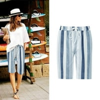 Ženske ljetne Ležerne kratke hlače za plažu s elastičnim pojasom od elastičnog pojasa mekane slatke hlače s džepovima