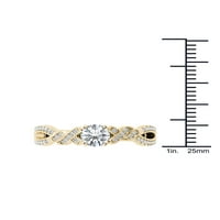 Carat T.W. Dijamantni vintage 14KT zaručnički prsten od žutog zlata