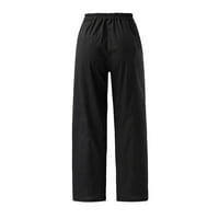 B91xz povremene hlače za žene ženske solne boje ležerne hlače Otisci hlače elastični džepovi struka široke hlače