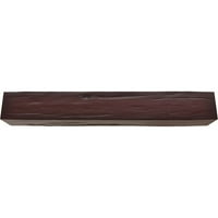 Ekena Millwork 12 W 12 h 16'l 3-strana Riverwood Endurathane Fau Wood Strop Grep, Premium trešnja