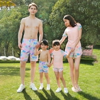Obiteljski podudarni kupaći kostimi kratki rukav labavi ležerni vrh + hlače kupaći kostim ljetni kupaći kostimi