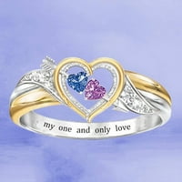 Modni set zaručničkih prstenova za žene, prstenovi za obećanje, prsten za obljetnicu