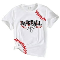 Baseball majica za djevojčice bluza majica Gornji dijelovi ležerni 3-inčni otisci za djevojčice Print za dječake