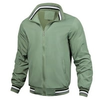 Muška uklopljena lagana sportska jakna, A. C., ležerna Bomber jakna, zelena, 3 inča