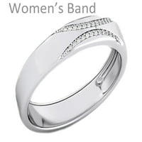 Prstenovi obećanja za parove 2. Zaručnički prstenovi od srebra od srebra za parove, set prstena, veliki nakit
