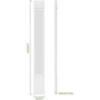 12 W 108 H 2 P Podignuti panel PVC PILASTER W STANDARDNI KAPITAL I BASE