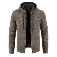 Jakne qiaocaity za muškarce zimski džemper kaputa casual patentnih zatvarača dvostruki džepovi plišani zadebljani