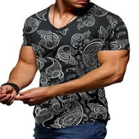 Muška bluza kratkih rukava, ležerna majica širokog kroja, modni ljetni vrhovi, sportski puloveri s izrezom u obliku
