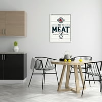 Stupell Industries lijepo meso, fraza Smiješna roštilja Moderna slika Bijela Framed Art Print Art, 30, Dizajn