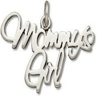 Ogrlica od lanca od srebra od 16 inča s natpisom mamina djevojčica
