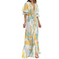 Ležerna Midi haljina ljetni temperament haljina srednjeg struka za putovanje na Posao Ljepota Retro temperament