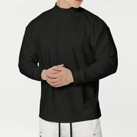 Duksevi za muškarce muški proljetni i jesenski baršunasti džemper bez kapuljače s dugim rukavima s visokim vratom