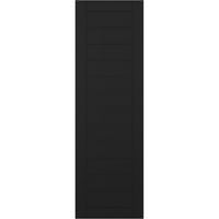 Rolete od PVC-a od 12 do 77 s vodoravnim okvirom u modernom stilu s fiksnim nosačem, crne