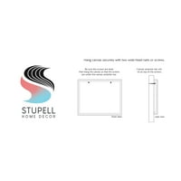 Stupell Industries Sažetak plavog cvjetnog oblika grafičke umjetničke galerije zamotano platno print zidna umjetnost,