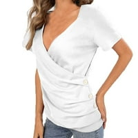 Donje rublje/ seksi ženske heklane ljetne košulje s dubokim izrezom u obliku slova u i kratkim rukavima bluze