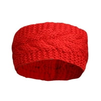 Trake za glavu za dame, Nova jednobojna pletena vunena kapa s praznim vrhom, pokrivala za glavu s pokrivačima