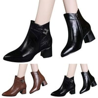 Ketyyh-chn ženske čizme za gležnjeve zimske tople pete cipele za gležnjeve cipele smeđa, 41