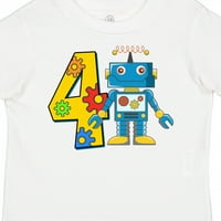 Majica s robotom od 4. rođendana za mlađeg dječaka ili djevojčicu