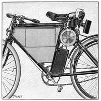 Motocikl, 1895. Ndesigniran od strane Ridela. Graviranje linije, 1895. Ispis plakata