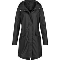 Ženske plus kapute i jakne jeseni jesenski zimski kaputi Čvrsta kiša Vanjska kapuljača Vodootporna dugačka preko