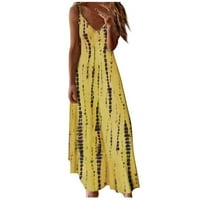 Modne ženske ljetne Ležerne boho sundresses Bez rukava s izrezom u obliku slova u, široke haljine Za plažu s maksi