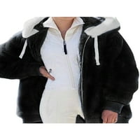 Široki kaput za žene, jakna za žene, zimski kaputi s kapuljačom i dugim rukavima, gornja odjeća s džepom