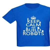 CAFEPRESS - Budite mirni i gradite majicu robota - Kids tamna majica
