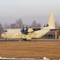 130 - Hercules talijanskog ratnog zrakoplovstva u zračnoj luci Torino, Italija tiskanje plakata Luca Nicolottija