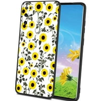 Suncokret-žuti i crni cvjetovi-Telefon za telefon za Samsung Galaxy S20+ Plus za žene darovi muškaraca, meki silikonski
