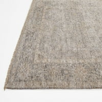 Tepih od vune u svemirskoj boji, Tamno smeđa, siva, tepih od 10 stopa, 14 stopa