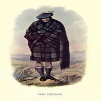 Highland Clans of Scotland Maclennan tisak s plakatom Roberta R. McIan