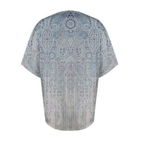 Yubatuo Ženski kardigan modni modni tiskani sedmodijelni rukav kardigan labava bluza casual bluza gornji kardigan