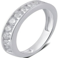 Zaručnički prsten od 10k bijelog zlata s okruglim dijamantom od 10k bijelog zlata