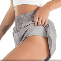 Ženske kratke hlače s visokim strukom s oblogom brzo suhe atletske vježbe teretane elastične udobne kratke hlače