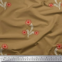 Tkanina Od Poli Georgette s lišćem i cvjetnim umjetničkim printom iz about-a