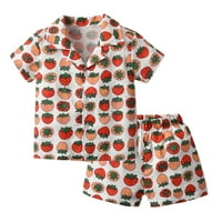 Odjeća za djevojčice od jagoda, dječji set odjeće za djevojčice, Sezona proljeće-ljeto, pidžama s kratkim rukavima