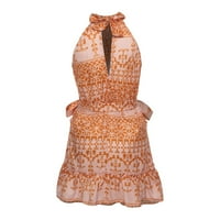 Modna ženska ležerna haljina s naramenicama s cvjetnim printom s naramenicama Napomena, kupite jednu veličinu