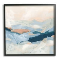 Apstraktna slika u Crnoj uokvirenoj sceni planinskog zalaska sunca, zidni tisak, dizajn June Erike Vess