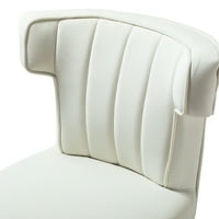 Okretna Stolna stolica od paperjastog leđa za ured od Bjelokosti