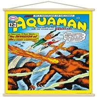 Stripovi-Akvaman-invazija vatrenih trolova zidni plakat s drvenim magnetskim okvirom, 22.375 34
