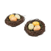 Vintage uskršnja gnijezda s jajima-uređenje doma -