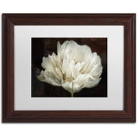 Zaštitni znak Dvostruki bijeli tulipan ulje na platnu od menija, bijeli mat, drveni okvir