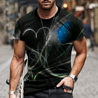 Muška majica s printom od 3 inča, okrugli vrat, Kratki rukav, modne casual grafičke majice, Uniseks majice