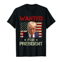 Donald Trump traži se kao predsjednik Vintage majica američke zastave
