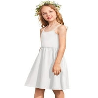 Haljina s naramenicama za djevojčice u donjem rublju, ljetna jednobojna Sundress bez rukava, Ležerne haljine A