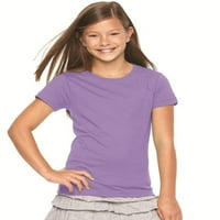 Jednobojne majice za djevojčice s kratkim rukavima, pamuk, ružičasta kraljevska vrijeska