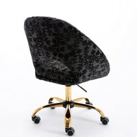 Velvet uredska stolica tufted ispraznost stolica s kotačima Slatka okretna stola stolica tkanina za naslonjač