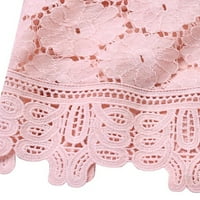 Grianlook Women bluza Pola rukava s rukom v vrat labave košulje cvjetni tisak dame casual čipke u skladu s ružičastim